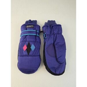 Vintage Thermolite Purple and Teal Ladies NYLON Mittens Skiing Size M-L NOS‎